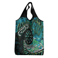 New Zealand Darts Personalised Grocery Bag Aotearoa Silver Fern Green Papua Shell Spirit