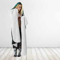 New Zealand Darts Personalised Hooded Blanket Aotearoa Silver Fern Green Papua Shell Spirit LT9 - Polynesian Pride