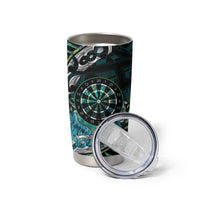 New Zealand Darts Personalised Tumbler Cup Aotearoa Silver Fern Green Papua Shell Spirit