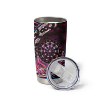New Zealand Darts Personalised Tumbler Cup Aotearoa Silver Fern Pink Papua Shell Spirit