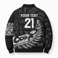 New Zealand Indigenous-Maori Rugby Custom Bomber Puffer Jacket - Polynesian Pride