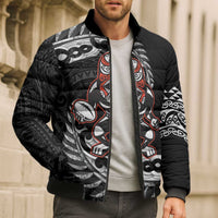 New Zealand Indigenous-Maori Rugby Custom Bomber Puffer Jacket - Polynesian Pride