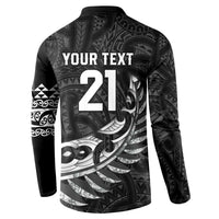 New Zealand Indigenous-Maori Rugby Custom Button Sweatshirt