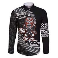 New Zealand Indigenous-Maori Rugby Custom Family Matching Short Sleeve Bodycon Dress and Hawaiian Shirt