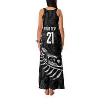 New Zealand Indigenous-Maori Rugby Custom Family Matching Tank Maxi Dress and Hawaiian Shirt