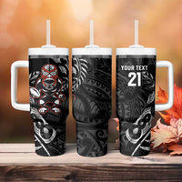 New Zealand Indigenous-Maori Rugby Custom Tumbler With Handle
