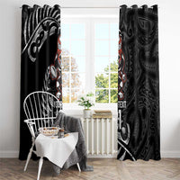 New Zealand Indigenous-Maori Rugby Custom Window Curtain