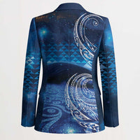New Zealand Matariki Blazer Taniko Aramoana With Koru Galaxy Sky Night - Polynesian Pride