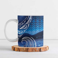 New Zealand Matariki Ceramic Mug Taniko Aramoana With Koru Galaxy Sky Night - Polynesian Pride