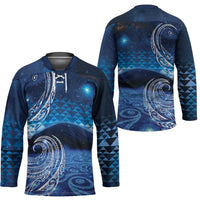 New Zealand Matariki Hockey Jersey Taniko Aramoana With Koru Galaxy Sky Night - Polynesian Pride