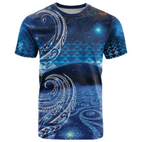 New Zealand Matariki T Shirt Taniko Aramoana With Koru Galaxy Sky Night