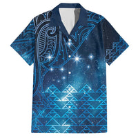 New Zealand Matariki Family Matching Short Sleeve Bodycon Dress and Hawaiian Shirt Taniko Aramoana With Maori Galaxy Sky Night