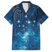 New Zealand Matariki Family Matching Tank Maxi Dress and Hawaiian Shirt Taniko Aramoana With Maori Galaxy Sky Night