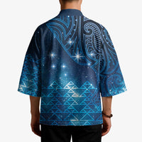 New Zealand Matariki Kimono Taniko Aramoana With Maori Galaxy Sky Night - Polynesian Pride