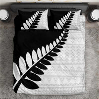 New Zealand Silver Fern Niho Taniwha Bedding Set LT9 Black - Polynesian Pride