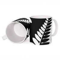 New Zealand Silver Fern Niho Taniwha Ceramic Mug - Polynesian Pride