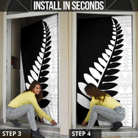 New Zealand Silver Fern Niho Taniwha Door Cover - Polynesian Pride