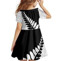 New Zealand Silver Fern Niho Taniwha Family Matching Long Sleeve Bodycon Dress and Hawaiian Shirt LT9 - Polynesian Pride
