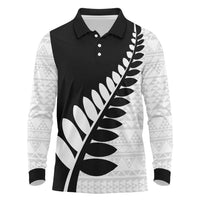 New Zealand Silver Fern Niho Taniwha Long Sleeve Polo Shirt