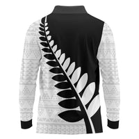New Zealand Silver Fern Niho Taniwha Long Sleeve Polo Shirt