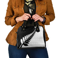 New Zealand Silver Fern Niho Taniwha Shoulder Handbag LT9 - Polynesian Pride