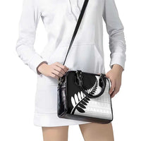 New Zealand Silver Fern Niho Taniwha Shoulder Handbag LT9 - Polynesian Pride