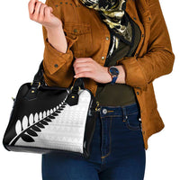 New Zealand Silver Fern Niho Taniwha Shoulder Handbag LT9 - Polynesian Pride