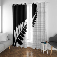 New Zealand Silver Fern Niho Taniwha Window Curtain