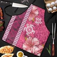 Pink Hibiscus Turle Apron Hawaiian Style Tribal Tapa Pattern - Polynesian Pride