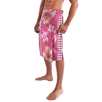 Pink Hibiscus Turle Lavalava Hawaiian Style Tribal Tapa Pattern
