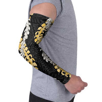 Puakenikeni and Maile Lei Arm Sleeves Black Double Strand Lei - Polynesian Pride