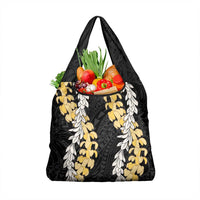 Puakenikeni and Maile Lei Grocery Bag Black Double Strand Lei