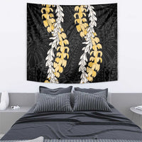Puakenikeni and Maile Lei Tapestry Black Double Strand Lei