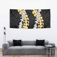 Puakenikeni and Maile Lei Tapestry Black Double Strand Lei