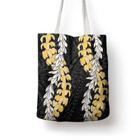 Puakenikeni and Maile Lei Tote Bag Black Double Strand Lei - Polynesian Pride
