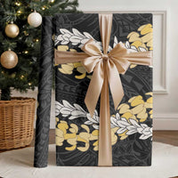 Puakenikeni and Maile Lei Wrapping Paper Black Double Strand Lei - Polynesian Pride