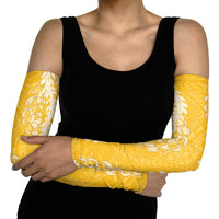 Puakenikeni and Maile Lei Arm Sleeves Gold Double Strand Lei - Polynesian Pride
