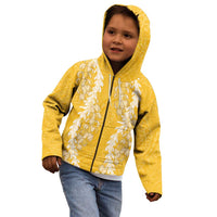 Puakenikeni and Maile Lei Kid Hoodie Gold Double Strand Lei