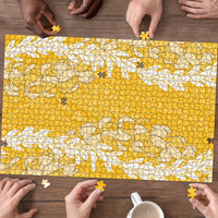 Puakenikeni and Maile Lei Puzzle Gold Double Strand Lei - Polynesian Pride
