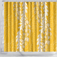 Puakenikeni and Maile Lei Shower Curtain Gold Double Strand Lei LT9 - Polynesian Pride