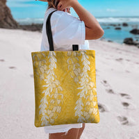 Puakenikeni and Maile Lei Tote Bag Gold Double Strand Lei - Polynesian Pride