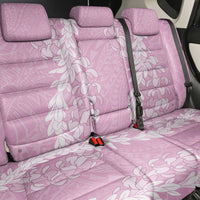 Puakenikeni and Maile Lei Back Car Seat Cover Pink Double Strand Lei