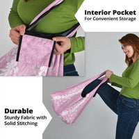 Puakenikeni and Maile Lei Grocery Bag Pink Double Strand Lei