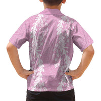 Puakenikeni and Maile Lei Kid Hawaiian Shirt Pink Double Strand Lei LT9 - Polynesian Pride