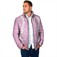 Puakenikeni and Maile Lei Padded Jacket Pink Double Strand Lei - Polynesian Pride