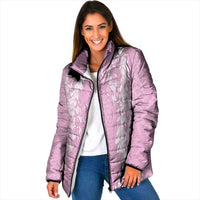 Puakenikeni and Maile Lei Padded Jacket Pink Double Strand Lei - Polynesian Pride