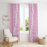 Puakenikeni and Maile Lei Window Curtain Pink Double Strand Lei