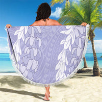 Puakenikeni and Maile Lei Beach Blanket Purple Double Strand Lei