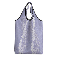 Puakenikeni and Maile Lei Grocery Bag Purple Double Strand Lei