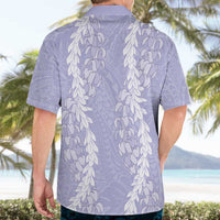 Puakenikeni and Maile Lei Hawaiian Shirt Purple Double Strand Lei